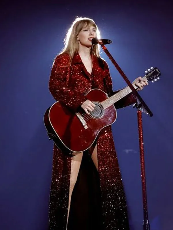 Taylor Swift Eras Tour Red Sequin Coat