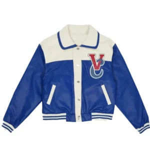 Vancouver Canucks In-House VC Blue White Leather Jacket