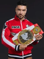 WWE NXT Ethan Page Canadian Red Track Jacket