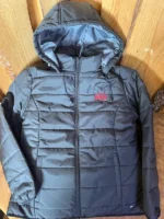 Wildrose Rodeo Grey Hooded Puffer Jacket WRA 2025