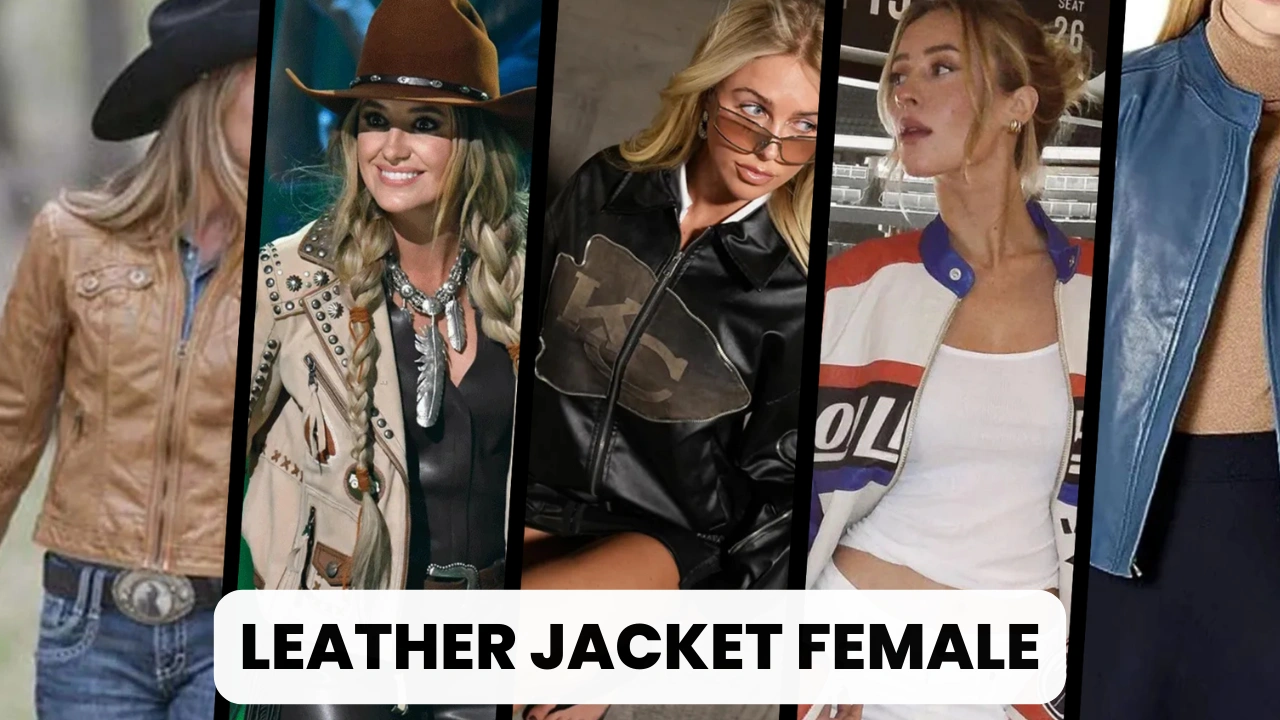leather jacket female