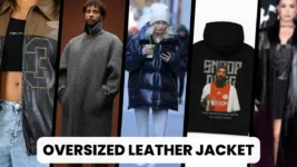 oversized leather jacket