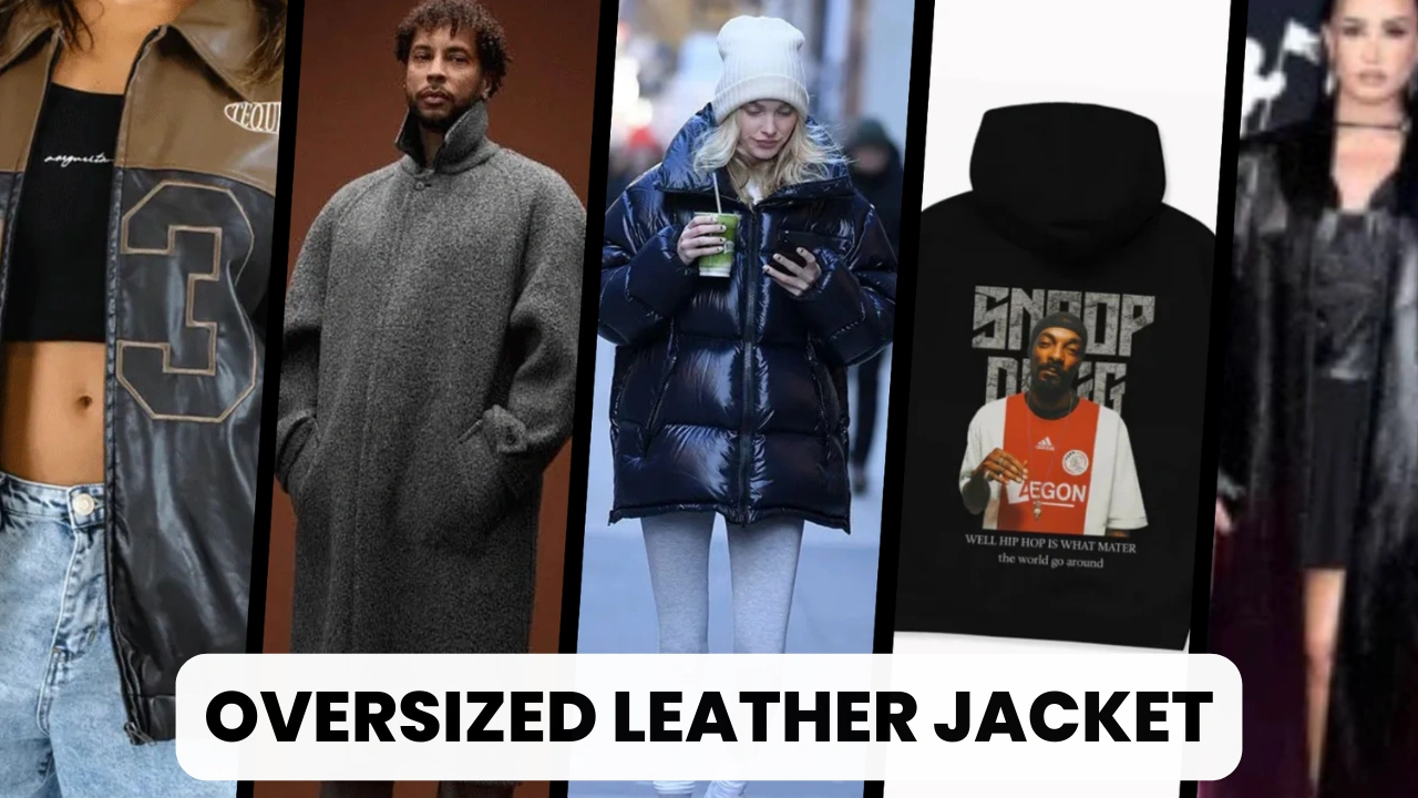 oversized leather jacket