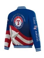 Texas Rangers 2023 Champions Blue Red White Bomber