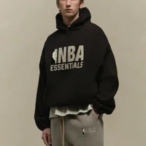 Fear of God Essentials NBA Black Pullover Hoodie