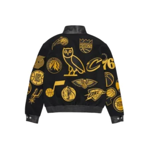 OVO NBA Jeff Hamilton Team Icons Black & Gold Jacket