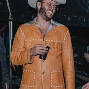 49 Winchester Charley Crockett Brown Fringe Leather Jacket Western Coat