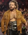 AEW x NJPW Hangman Adam Page Brown Fringe Jacket