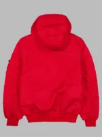 Spike Lee NY Yankees Red Hooded Bomber Jacket