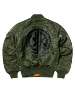 Alpha X No Problemo No War MA-1 Reversible Jacket