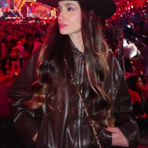 Barretos São Paulo Bárbara Fortunato Brown Leather Jacket