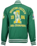 Boston Celtics Green Bomber Warm-Up Jacket - Image 3