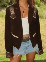 Calgary Stampede Brown Leather Jacket