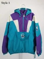 Vintage Charlotte Hornets Starter Anorak Blue Jacket - Image 3