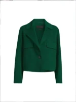 NCIS Tony  Ziva Cote de Pablo Green Wool Jacket - Image 2