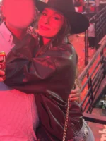 Barretos São Paulo Bárbara Fortunato Brown Leather Jacket - Image 3