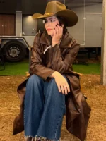 Cowboy Park Barretos Marcela Nery Brown Leather Coat