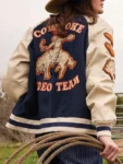 Cowpoke Rodeo Team Blue White Bomber Jacket