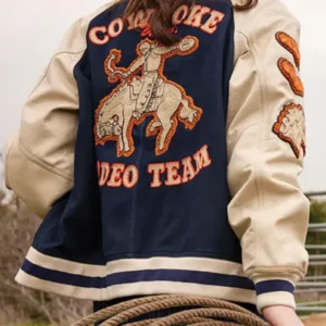 Cowpoke Rodeo Team Blue White Bomber Jacket