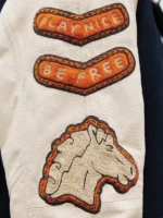 Cowpoke Rodeo Team Blue White Bomber Jacket