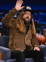 Dusty Slay Tonight Show Brown Suede Jacket