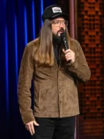 Dusty Slay Tonight Show Brown Suede Jacket - Image 2