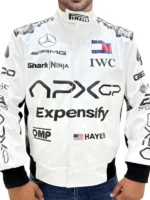 F1 The Movie Sonny Hayes White Racing Jacket