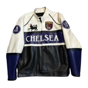 FIFA 2025 Chelsea FC Multicolor Leather Jacket