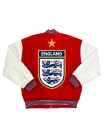 England National Football Team Red Varsity Jacket