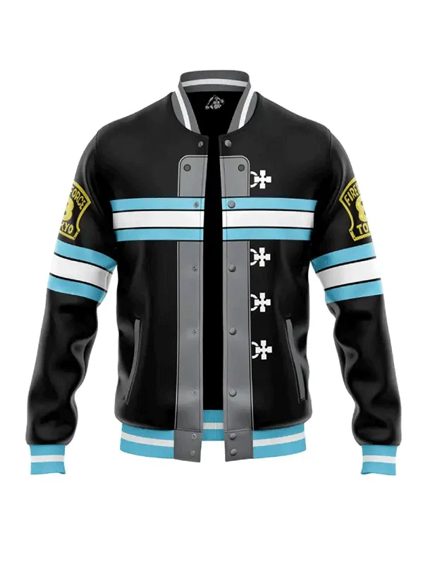 Fire Force Shinra Kusakabe Leather Jacket Men’s Anime Cosplay Coat