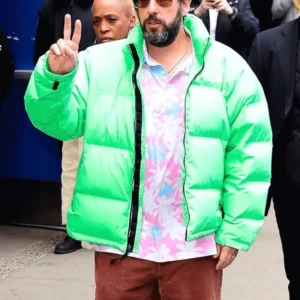 Happy Gilmore 2 Adam Sandler Puffer Jacket Green