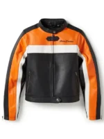 Harley-Davidson Essential Moto-Blocked Leather Jacket Men’s Biker Coat
