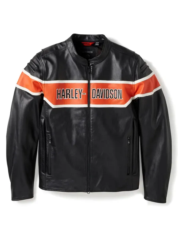 Harley-Davidson Trenton Leather Riding Jacket Men’s Biker Coat