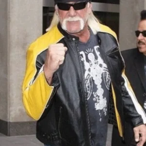 Hulk Hogan Legends Black Leather Cafe Racer Jacket
