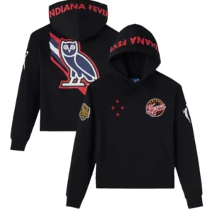 Indiana Fever OVO x WNBA Black Pullover Hoodie