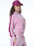 LA Dodgers Women’s Pink Velour Track Jacket