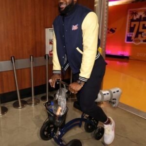 LeBron James Lakers Blue Yellow Varsity Jacket
