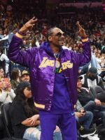 Snoop Dogg Lakers Purple Bomber Varsity Jacket