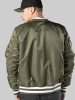 LA Dodgers MLB x Alpha Industries Green Bomber Jacket - Image 3