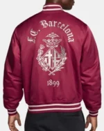 LaLiga 2025 FC Barcelona Red Barca Varsity Jacket Fan Edition
