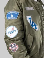 LA Dodgers MLB x Alpha Industries Green Bomber Jacket