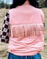 Rodeo 2025 Blush Fringe Pink Puffer Vest Women’s Western Outerwear