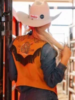 Rodeo Las Vegas Morgan Nicole Brown Suede Vest