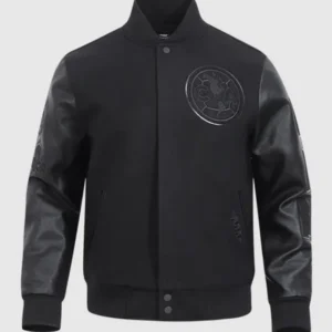 Liga MX Club America All-Black Wool Varsity Jacke