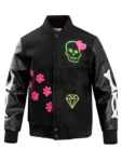 Looney Tunes Sylvester Black Wool Varsity Jacket
