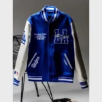LA Dodgers Blue White Pennants Varsity Jacket