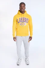 Los Angeles Lakers Yellow Zip-Up Hoodie NBA - Image 3