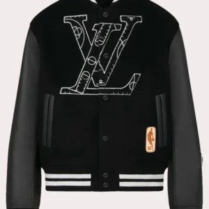 Louis Vuitton x NBA Black Varsity Basketball Jacket