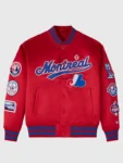 Montreal Expos MLB Red Satin Varsity Jacket