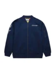 MLB Houston Astros Blue Vintage Satin Bomber Jacket